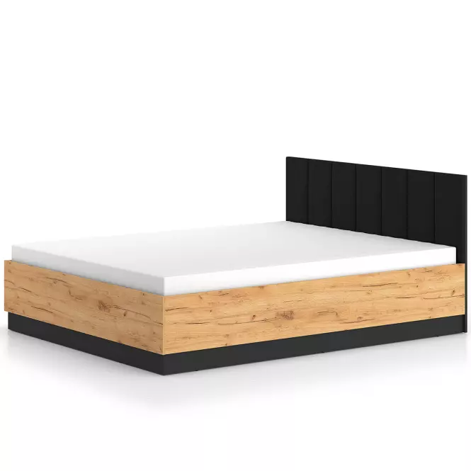 Posteľ s výklopným mechanizmom Urso 1401 dub Craft zlatý/čierna
