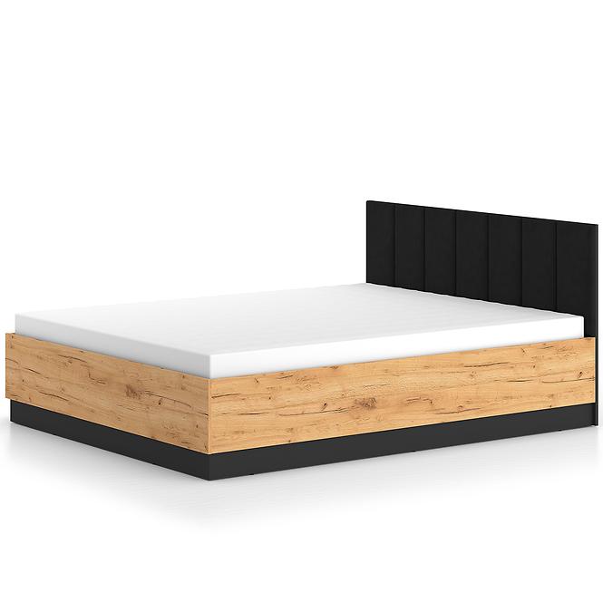 Posteľ s výklopným mechanizmom Urso 1401 dub Craft zlatý/čierna