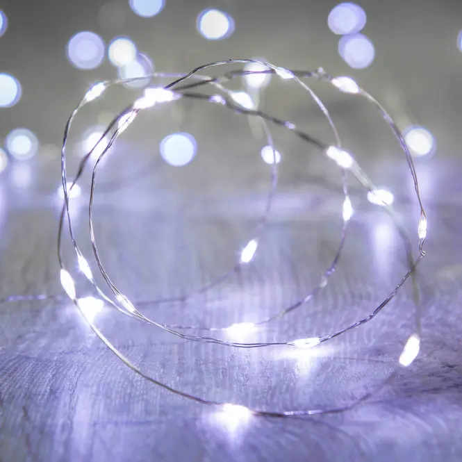 Vianočné LED svetielka 20l  drôtik kvapky na batérie   4/19/nik/cw