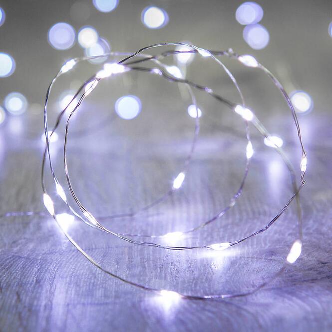 Vianočné LED svetielka 20l  drôtik kvapky na batérie   4/19/nik/cw
