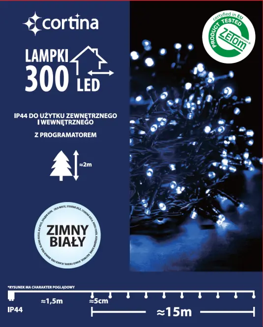 Vianočné svetielka 610/21/LED cw300l zew. Tran +program,3