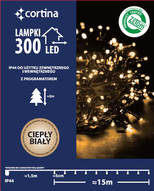 Vianočné svetielka 610/21/LED ww300l zew. Tran +program