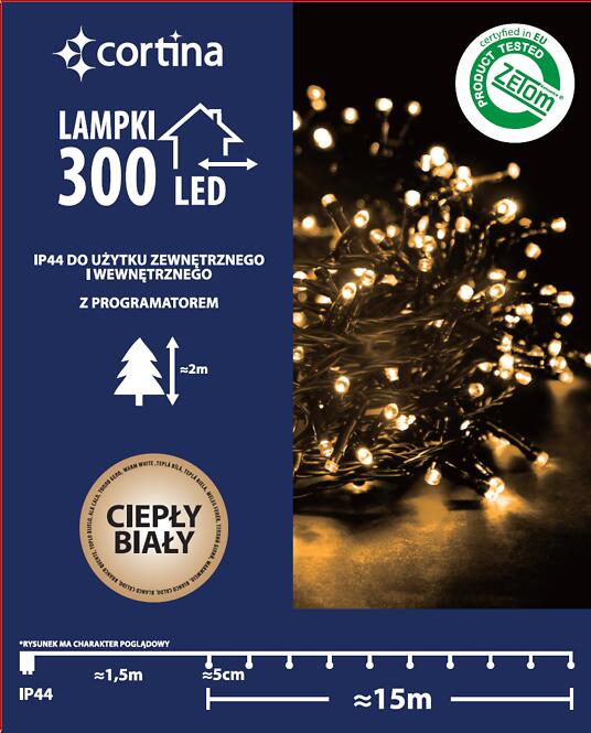 Vianočné svetielka 610/21/LED ww300l zew. Tran +program,3