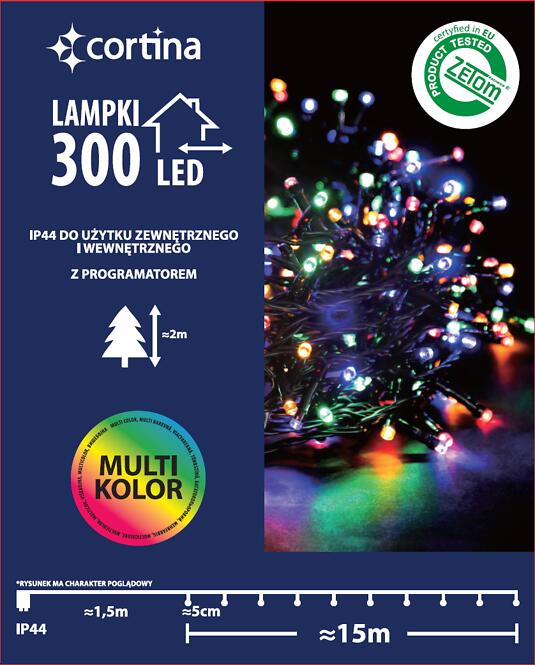 Vianočné svetielka 610/21/LED multi300l zew. Tran +program,3