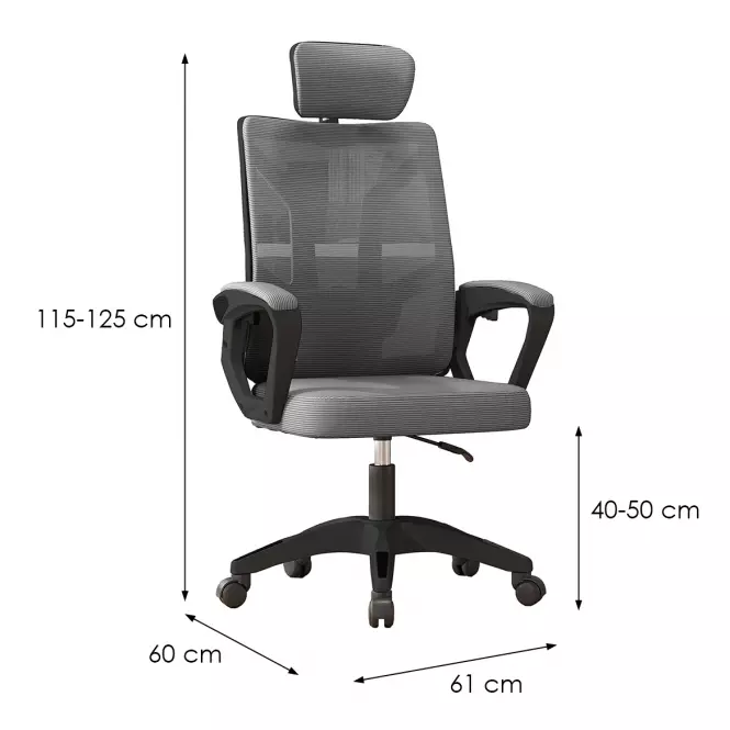 Kancelárske kreslo 9913 Leander sivá