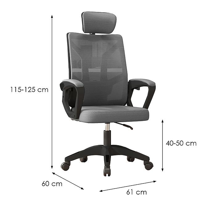 Kancelárske kreslo 9913 Leander sivá