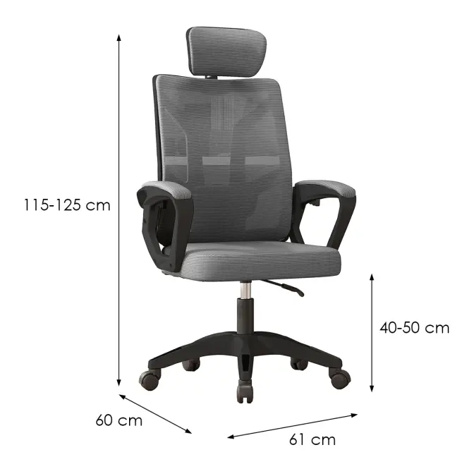 Kancelárske kreslo 9913 Leander sivá,2