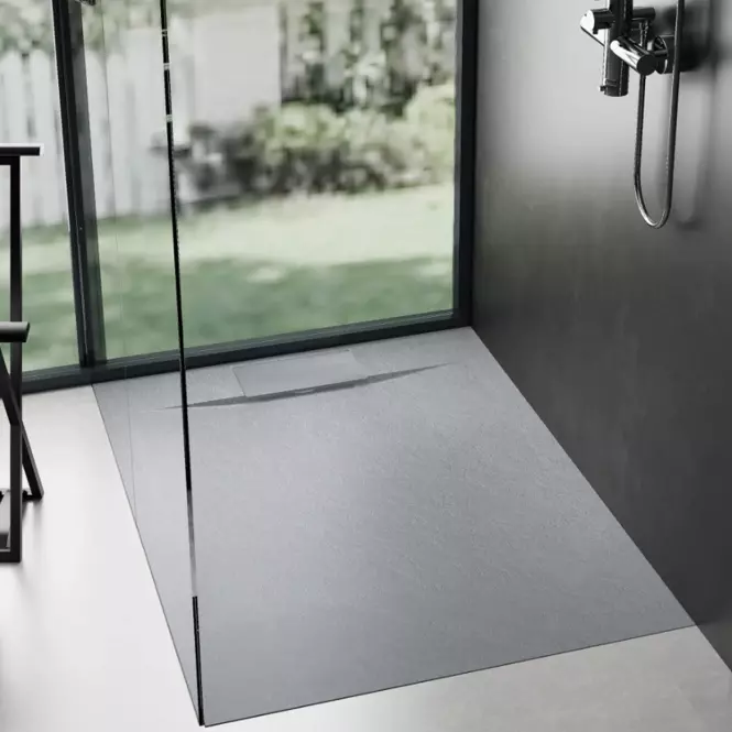Vanička štvorcová Bazalt Grey 90x90x2,5 Rea K4105 