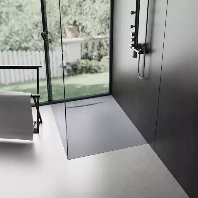 Vanička štvorcová Bazalt Grey 90x90x2,5 Rea K4105 