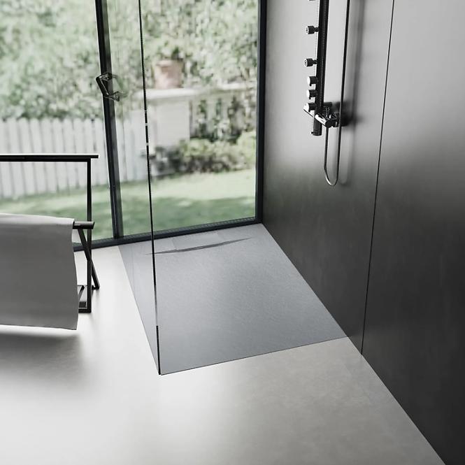 Vanička štvorcová Bazalt Grey 90x90x2,5 Rea K4105 
