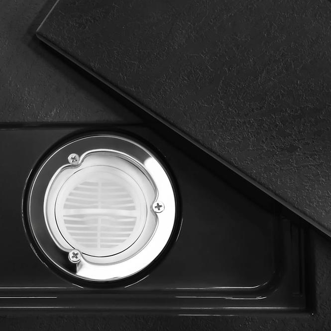 Vanička štvorcová Magnum Carrara Black 90x90x2,5 Rea K7003