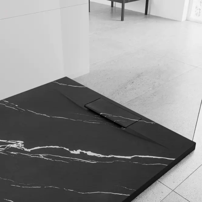 Vanička štvorcová Magnum Carrara Black 90x90x2,5 Rea K7003
