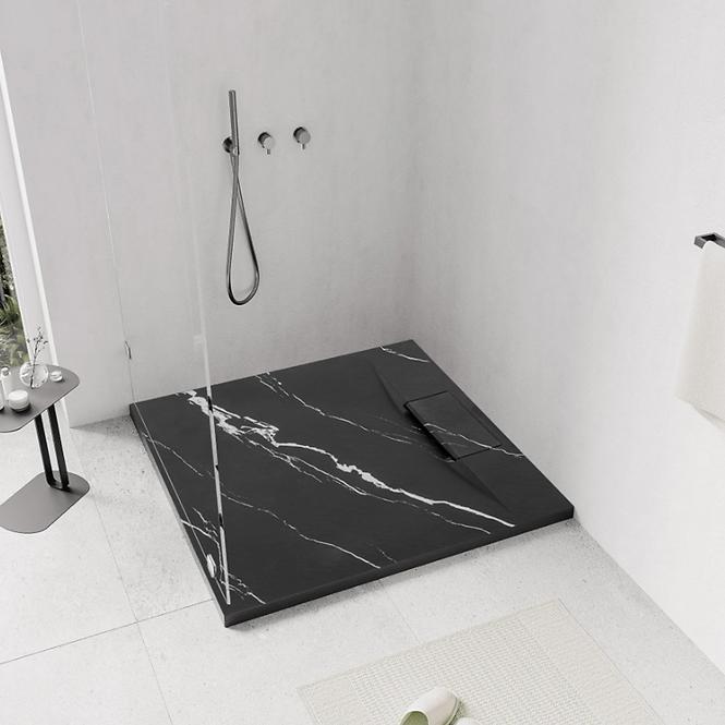 Vanička štvorcová Magnum Carrara Black 90x90x2,5 Rea K7003