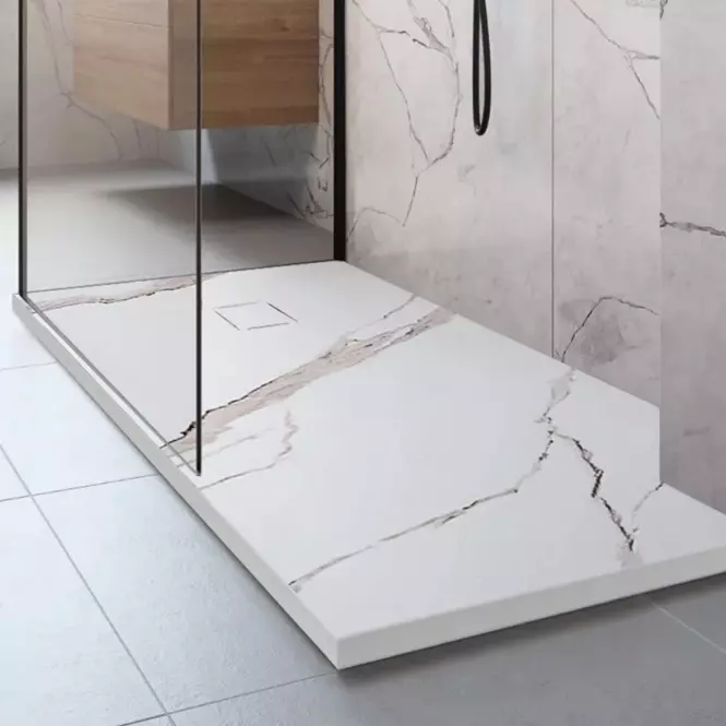Vanička obdĺžniková Magnum Carrara White 80x100x2,5 Rea K7004