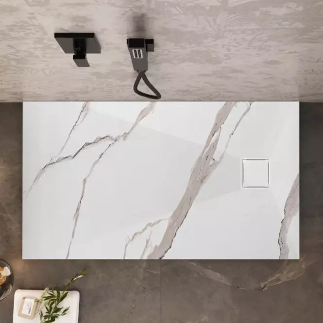 Vanička obdĺžniková Magnum Carrara White 80x100x2,5 Rea K7004