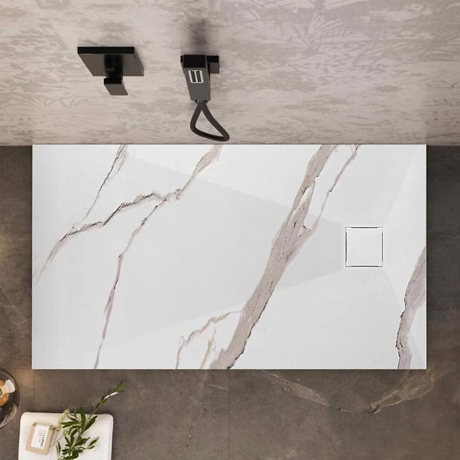 Vanička obdĺžniková Magnum Carrara White 80x100x2,5 Rea K7004