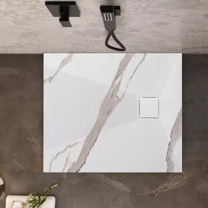Vanička obdĺžniková Magnum Carrara White 80x100x2,5 Rea K7004
