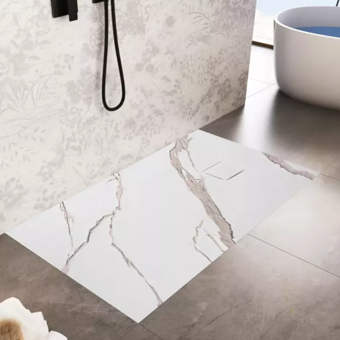 Vanička obdĺžniková Magnum Carrara White 80x100x2,5 Rea K7004