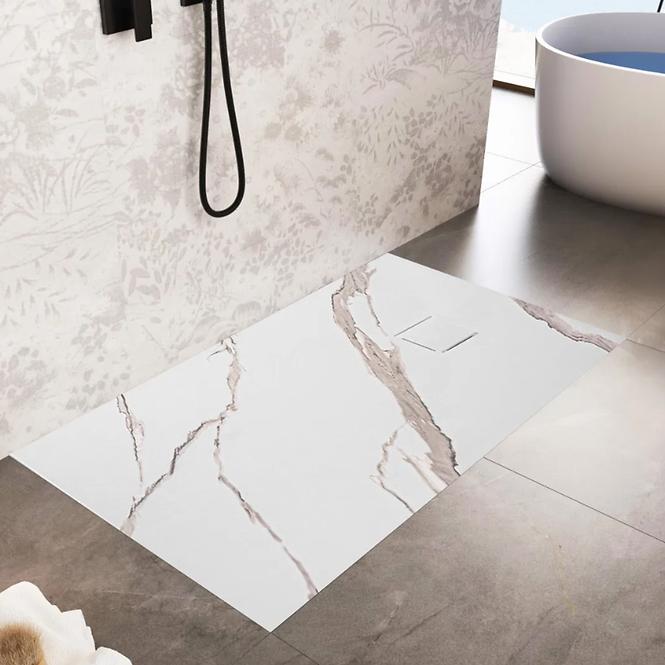 Vanička obdĺžniková Magnum Carrara White 80x100x2,5 Rea K7004