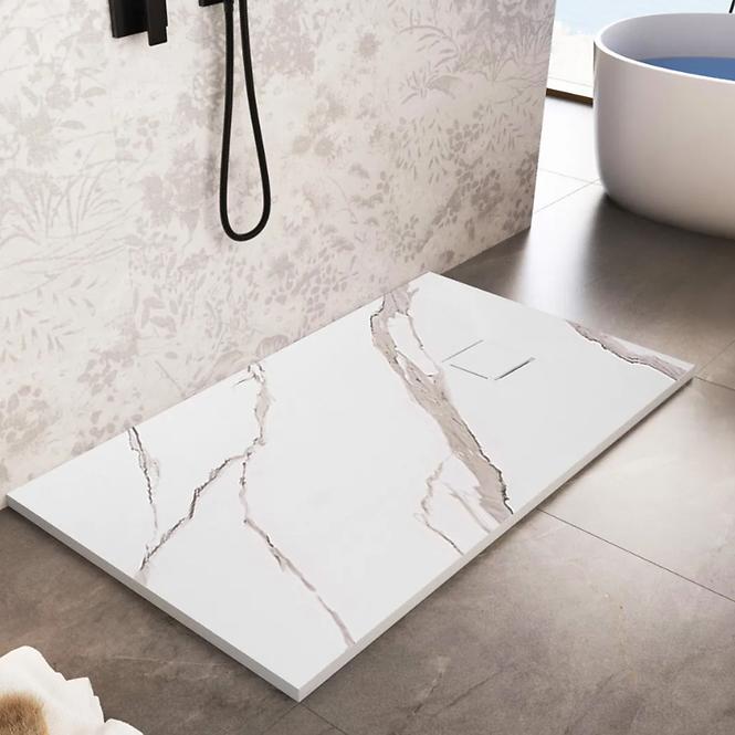 Vanička obdĺžniková Magnum Carrara White 80x100x2,5 Rea K7004
