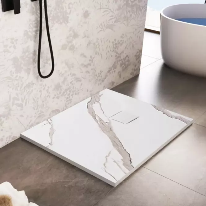 Vanička obdĺžniková Magnum Carrara White 90x120x2,5 Rea K7006