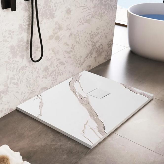 Vanička obdĺžniková Magnum Carrara White 90x120x2,5 Rea K7006