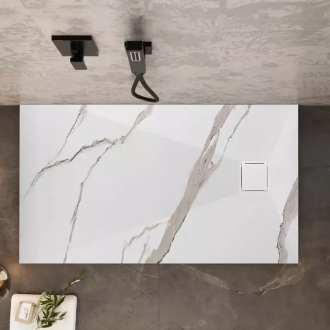 Vanička obdĺžniková Magnum Carrara White 90x120x2,5 Rea K7006