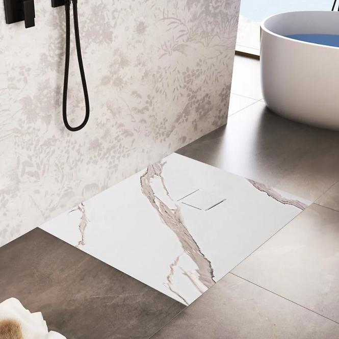 Vanička obdĺžniková Magnum Carrara White 90x120x2,5 Rea K7006