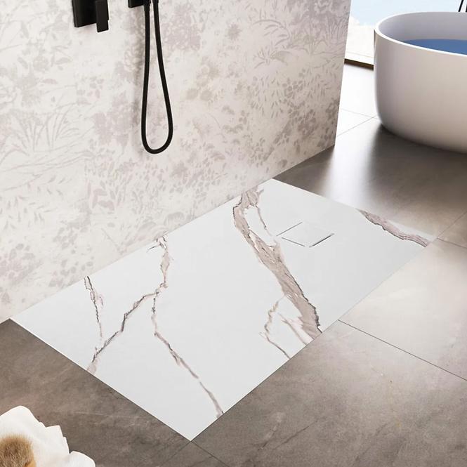 Vanička obdĺžniková Magnum Carrara White 90x120x2,5 Rea K7006