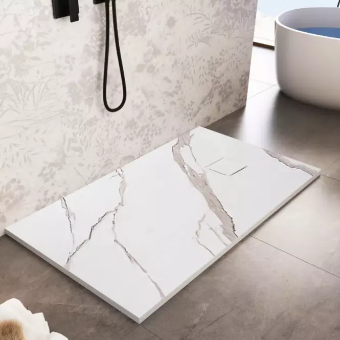 Vanička obdĺžniková Magnum Carrara White 90x120x2,5 Rea K7006