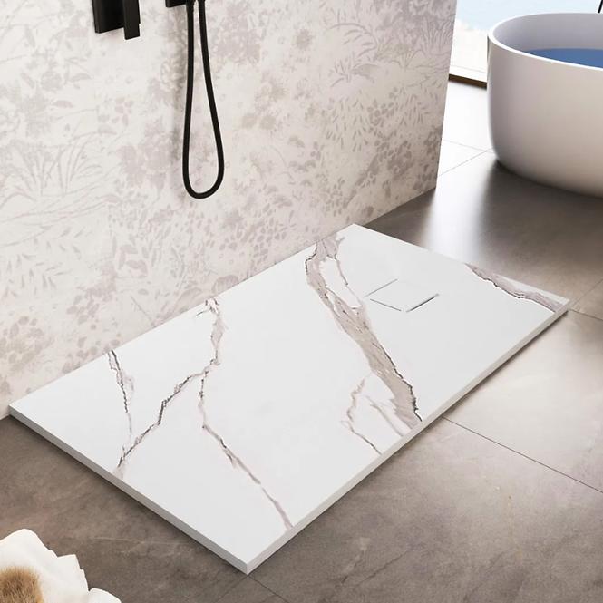 Vanička obdĺžniková Magnum Carrara White 90x120x2,5 Rea K7006