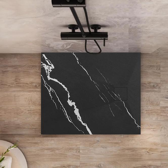 Vanička štvorcová Magnum Carrara Black 90x90x2,5 Rea K7008