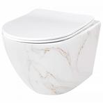 Závesná WC misa Carlos duroplast/Flat/Zm Aiax Shiny 