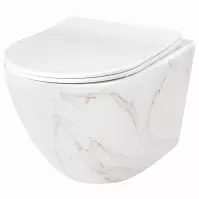 Závesná WC misa Carlos duroplast/Flat/Zm Aiax Shiny 