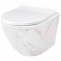 Závesná WC misa Carlos duroplast/Flat/Zm Aiax Shiny 