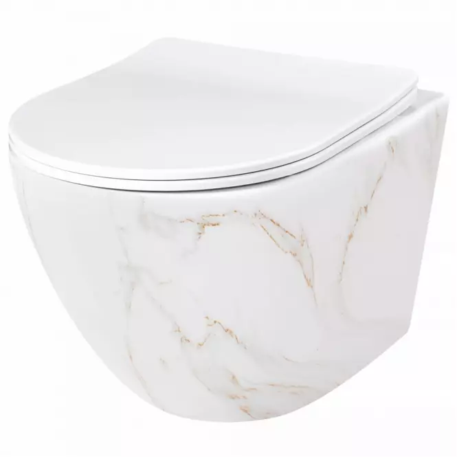 Závesná WC misa Carlos duroplast/Flat/Zm Aiax Shiny 
