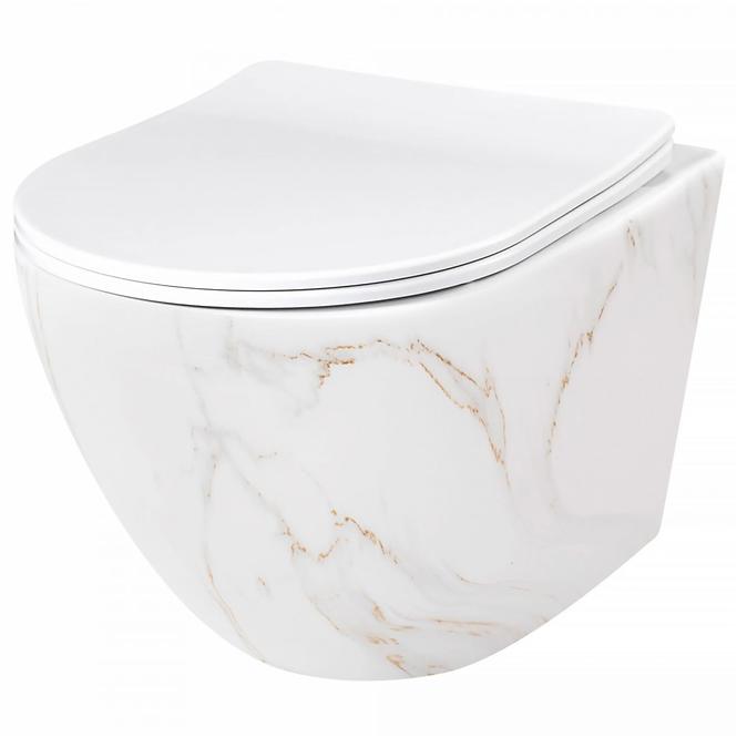 Závesná WC misa Carlos duroplast/Flat/Zm Aiax Shiny 