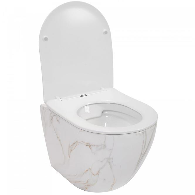 Závesná WC misa Carlos duroplast/Flat/Zm Aiax Shiny 