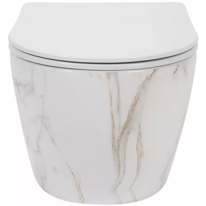 Závesná WC misa Carlos duroplast/Flat/Zm Aiax Shiny 