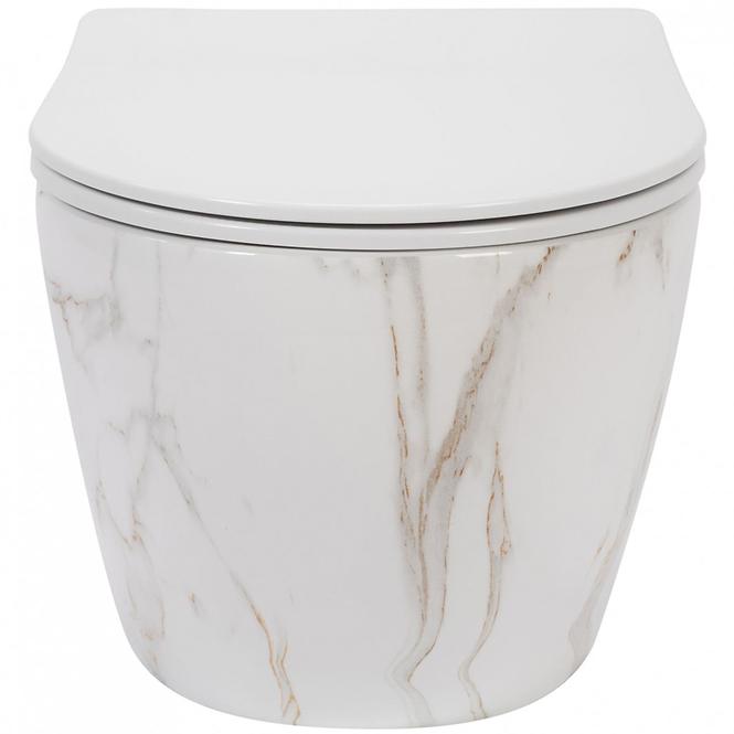 Závesná WC misa Carlos duroplast/Flat/Zm Aiax Shiny 