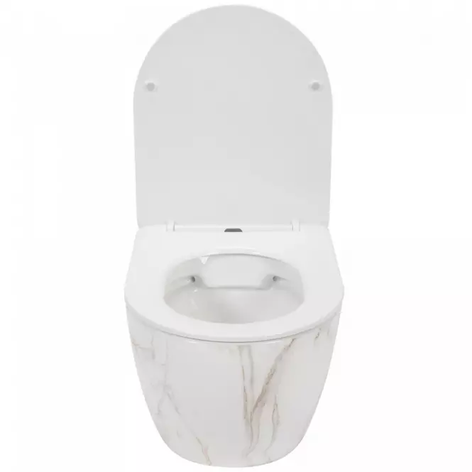 Závesná WC misa Carlos duroplast/Flat/Zm Aiax Shiny 