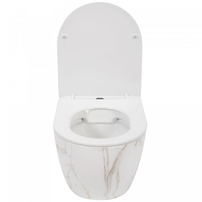 Závesná WC misa Carlos duroplast/Flat/Zm Aiax Shiny 