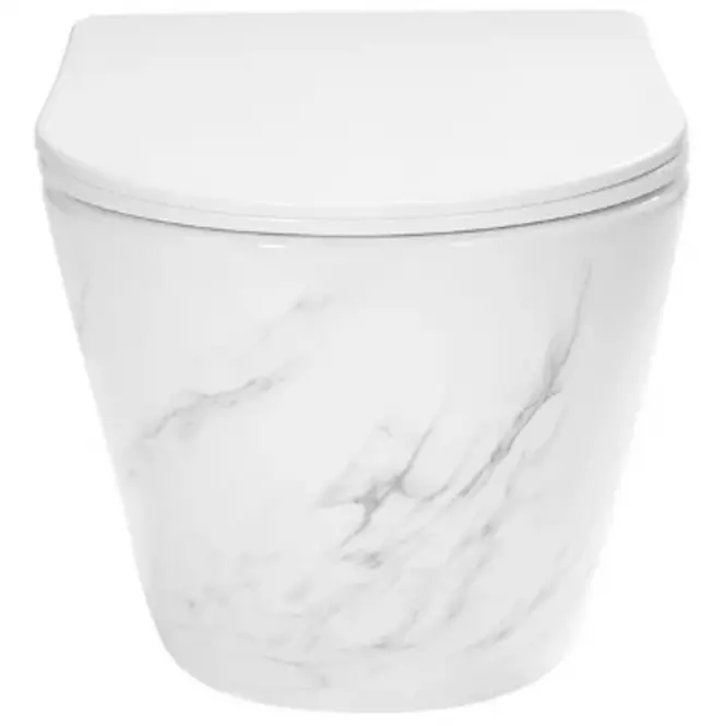 Závesná WC misa Carlos duroplast/Flat/Zm Nature Marble