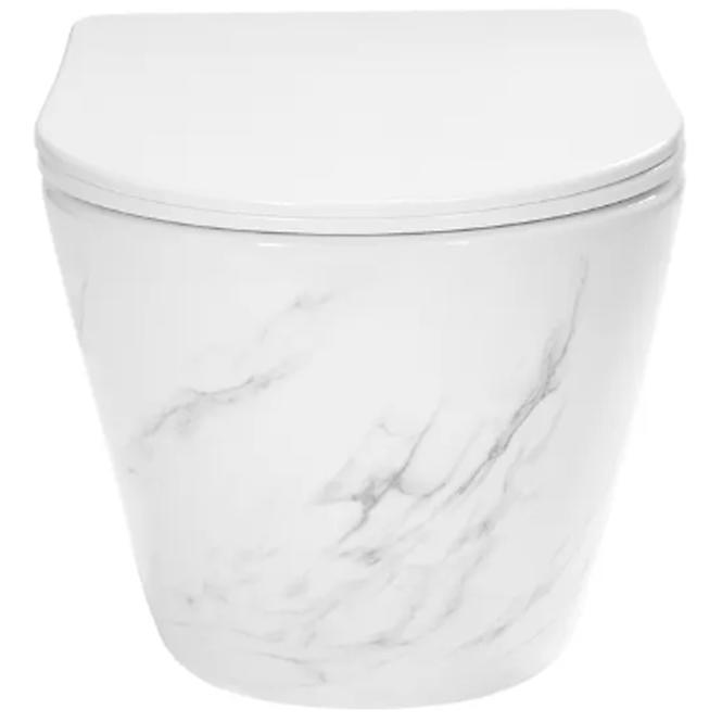 Závesná WC misa Carlos duroplast/Flat/Zm Nature Marble