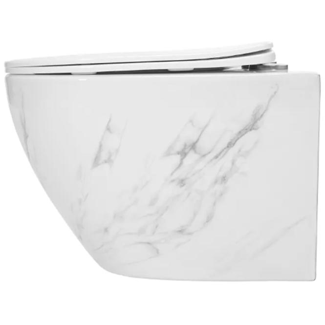 Závesná WC misa Carlos duroplast/Flat/Zm Nature Marble