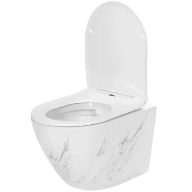 Závesná WC misa Carlos duroplast/Flat/Zm Nature Marble,5