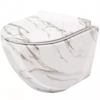 Závesná WC misa Carlos duroplast/Slim/Zm Lava Shiny 