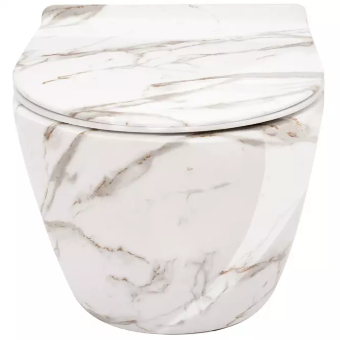 Závesná WC misa Carlos duroplast/Slim/Zm Lava Shiny 