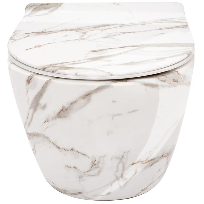 Závesná WC misa Carlos duroplast/Slim/Zm Lava Shiny 