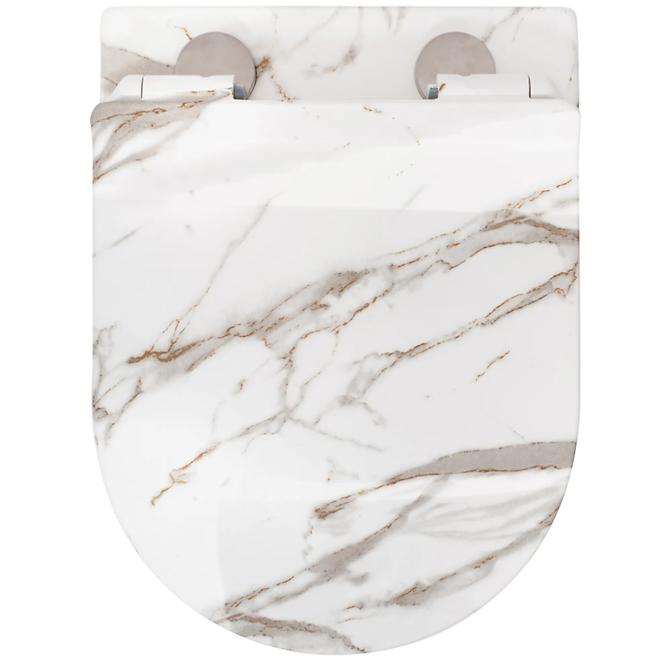 Závesná WC misa Carlos duroplast/Slim/Zm Lava Shiny 